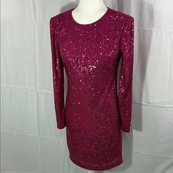 Eliza J | Dresses | Eliza J Elegant Sequin Dress In Pink Size 4